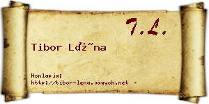 Tibor Léna névjegykártya